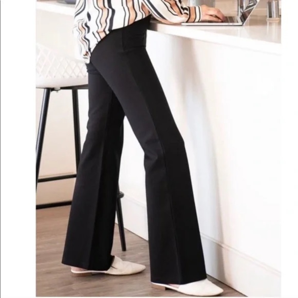 Betabrand Dress Pant Yoga Pants Boot Cut Black SP